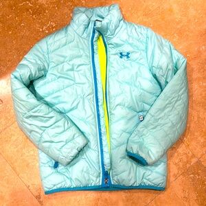 Little girls UA light teal/aqua small
